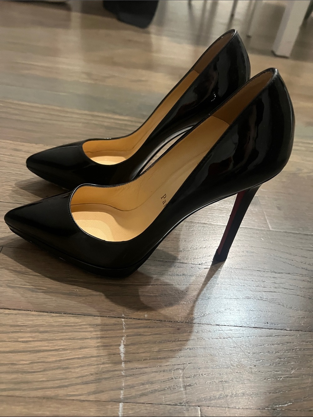 Christian Loubotin Black Patent Leather Heels